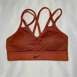 Burnt Orange Nike Double-Strap Sports Bra
